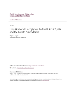 Constitutional Cacophony - Scholarship Repository