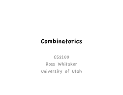 Combinatorics
