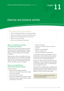 Exercise and physical activity