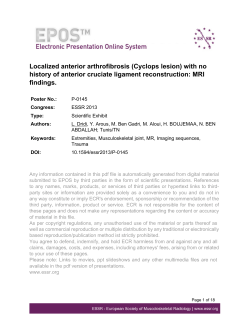 Localized anterior arthrofibrosis (Cyclops lesion) with no history of