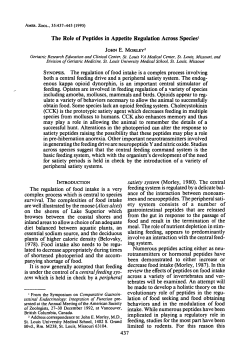 The Role of Peptides in Appetite Regulation Across Species