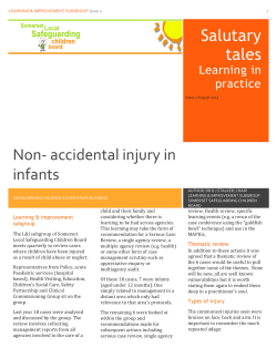 Non- accidental injury in infants Salutary tales