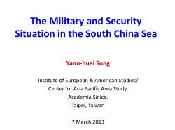 The Military and Security Situation in the South China Sea