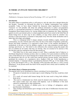 Is there an innate need for children 7