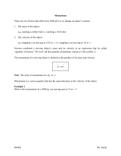 24 Momentum - Mr. Smith`s Website