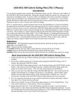 IASO HCG 500 Calorie Eating Plan