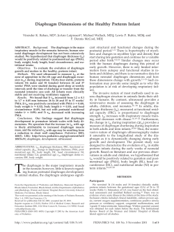 Diaphragm Dimensions of the Healthy Preterm Infant