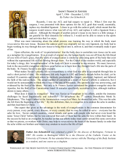Saint Francis Xavier April 7, 1506 &ndash; December 2, 1552 By Father
