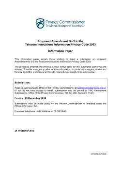 Proposed Amendment No 5 to the Telecommunications Information
