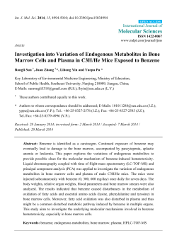 Investigation into Variation of Endogenous Metabolites in Bone