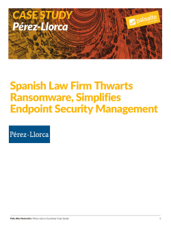 Spanish Law Firm Thwarts Ransomware, Simplifies Endpoint