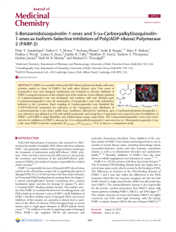 1-ones as Isoform-Selective Inhibitors of Poly(ADP