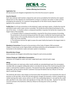 HCSA General Policies Summary