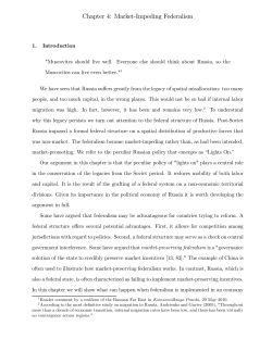 Market-Impeding Federalism - Center for Research on International