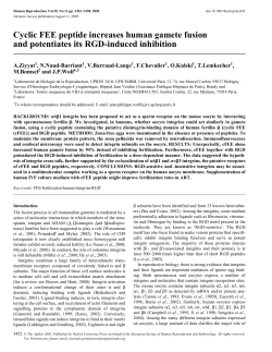Cyclic FEE peptide increases human gamete