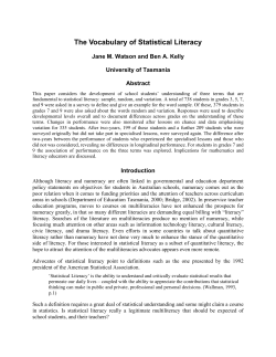 The Literacy in Statistical Literacy