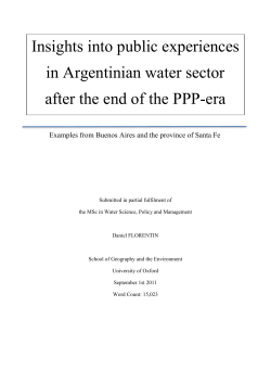 Insights into public experiences in Argentinian water sector after the