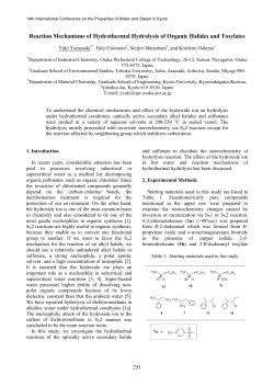 Reaction Mechanisms of Hydrothermal Hydrolysis of Organic