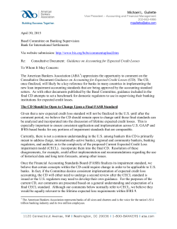 Guidance on Accounting for Expected Credit Losses