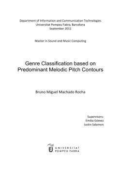 Genre Classification based on Predominant Melodic Pitch Contours