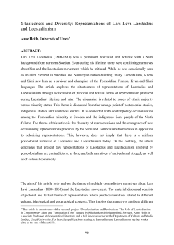Situatedness and Diversity: Representations of