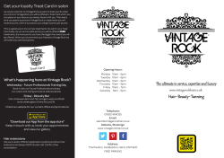 Our Tariffs - Vintage Rock