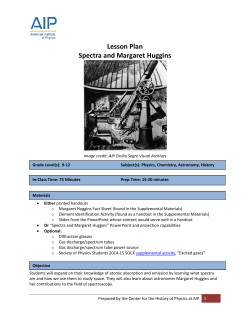 Lesson Plan Spectra and Margaret Huggins