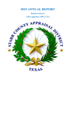 2015 annual report - Starr County Appraisal District