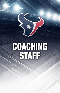 Coaching Staff - Houston Texans Media Website