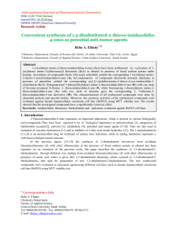 Convenient synthesis of 1,3-disubstituted-2-thioxo-imidazolidin