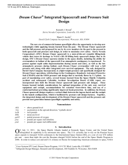 Dream Chaser Integrated Spacecraft and Pressure Suit Design