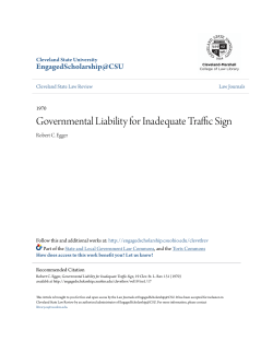 Governmental Liability for Inadequate Traffic Sign