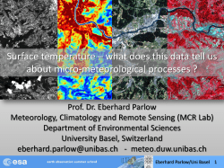 Surface temperature &ndash; what does this data tell us