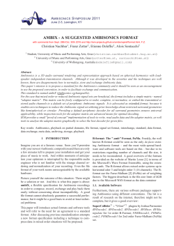 AMBIX - A SUGGESTED AMBISONICS FORMAT