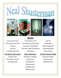 Neal Shusterman Flyer4-18-08 - 40th Day of Reading Conference