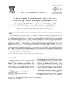 On the features of the geodynamo following reversals or excursions