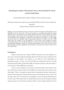Quantifying the impact of the financial crisis on the