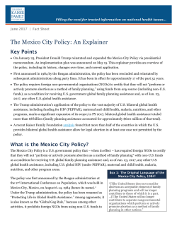 The Mexico City Policy: An Explainer