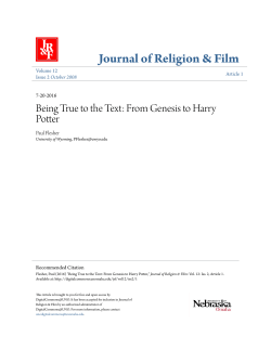 Being True to the Text: From Genesis to Harry Potter