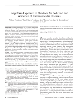Long-Term Exposure to Outdoor Air Pollution and Incidence of