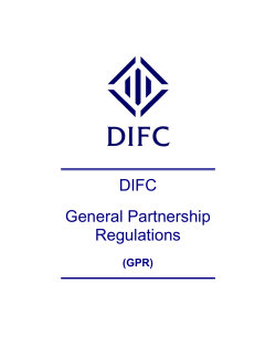 DIFC General Partnership Regulations