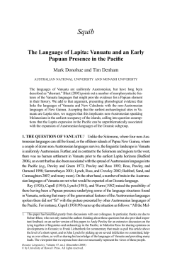 The Language of Lapita - Austronesian linguistics