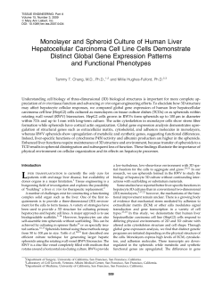Monolayer and Spheroid Culture of Human Liver - Hughes