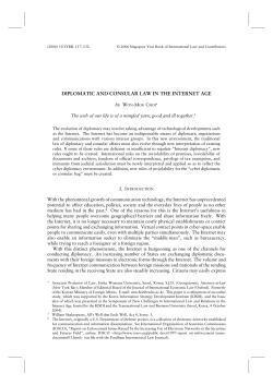 diplomatic and consular law in the internet age