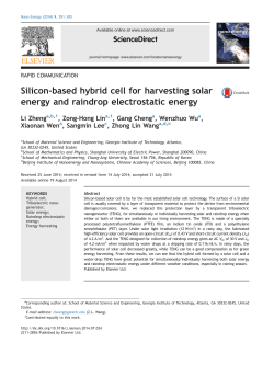 Silicon-based hybrid cell for harvesting solar energy and raindrop