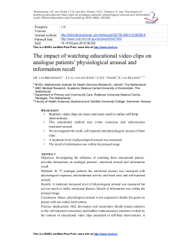 The impact of watching educational video clips on analogue
