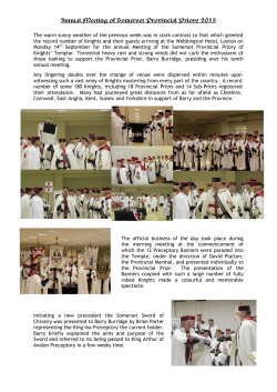 Annual Meeting of Somerset Provincial Priory 2015