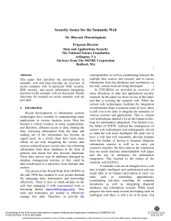 Security issues for the semantic web