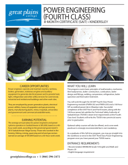 Kindersley SAIT Power Engineering Fourth Class Program