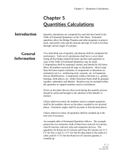Chapter 5 - Quantities Calculations